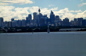 Sydney Skyline from Sydney International Airport
