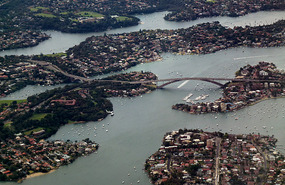 Flying Over the Gladesville Bridge, Sydney