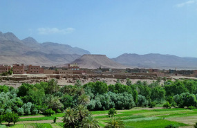 Desert Formations and Fertile Oasis, Tinghir