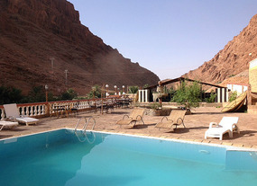 Swimming Pool of our Hotel, Tinghir