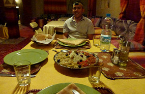 Mohamed Being the Clown at Dinner