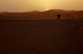 Sunset Over the Ouzina Dunes