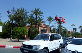 Frenetic Traffic in Downtown Marrakech