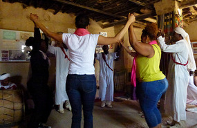 American Tourists Join in the Dancing