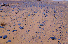 Desert Rocks Glow Brilliant Blue