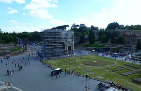 From the Colosseum the Gate of Septimus Severus