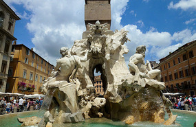 Fontana dei Quatro Fiumi, Piazza Navona, Rome