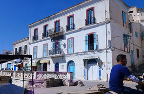 Attractive Blue Trimmed Buildings in Le Kef