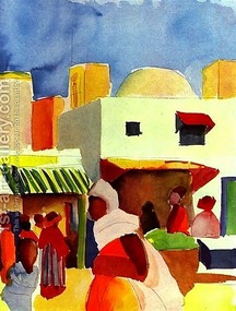 Auguste Macke's "Market in Algier"