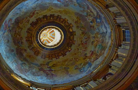 Frescoes in the Ceiling Dome of St Peters Basilica