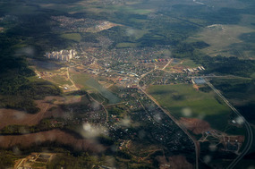 Flying into Moscow