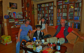 New Friends - Eugene, Irina and Slava with Alan