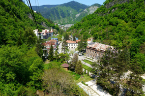 Looking Down Onto Borjomi From the Cable Car