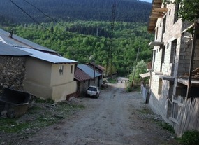 Early Morning Walk Down a Mestia Laneway