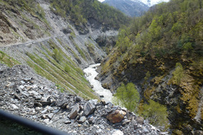 Road to Ushguli Etched Along the Enguri Valley 