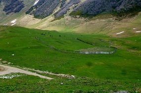 Temporary Fenced Fields in Ushguli