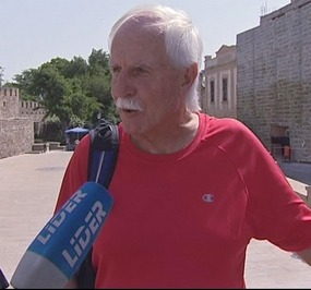 Alan Being Interveiwed in Baku