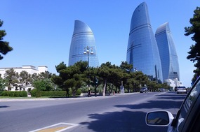Flame Towers From Modern Baku