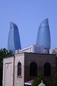 Old & New - Flame Towers From the Old City