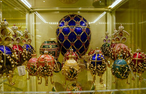 Brilliantly Jewelled Faberge Eggs, the Hotel Shop