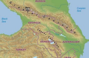 Geographical Map of the Caucasus