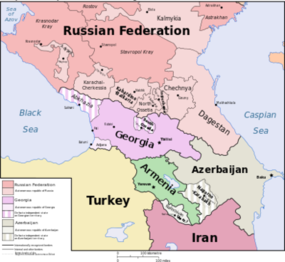 A Real Jigsaw - Political Map of the Caucasus