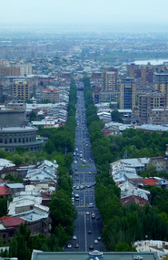 The Tree Lined Main Street of Mesrots Mashtots 