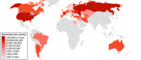 Worldwide Distribution of the Armenian Diaspora.