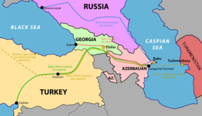 Azerbaijan Oil Pipeline from the Caspian Sea