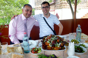 Hovik and David at Our Three Jugs Lunch