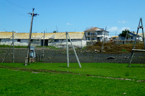 Precarious Electricity Poles - Georgian Border 