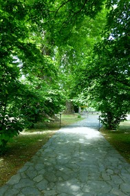 Beautiful Shaded Gardens at Jotari Church