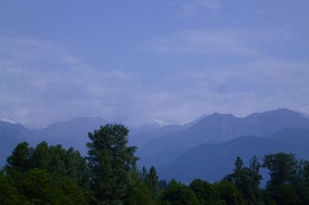 Dappled Mauve Light on the Mountains Toward Qabala