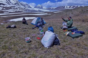 Alan and Our Team at Base Camp