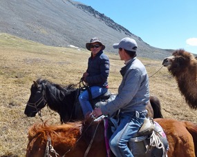 Tomorbaatar Chatting With with Sabit - as Men Do!