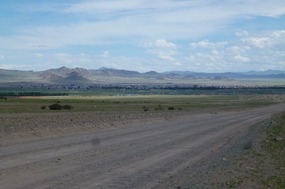 Looking Down to The Township of Khovd