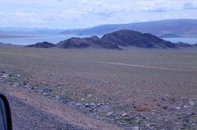 Strange Chocolate Outcrops at Lake Tolbo