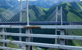 Simply Splendid Suspension Bridge Toward Yining