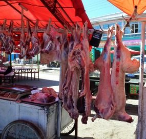 Fat Tailed Sheep in the Kuqa Markets