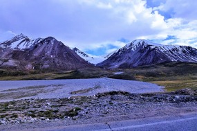 Frozen Mounatin Stream at the Khunjerab Pass