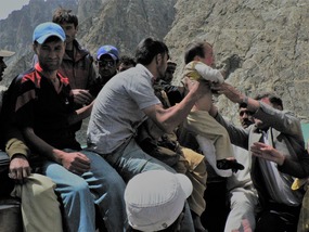 Babies on Our Overloaded Ferry, Lake Attabad 2011