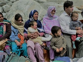 Passengers on Our Lake Attabad Ferry 2011