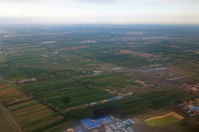 Farm Plots Coming Into Urumqi