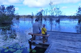 Alan With Slava at Nearby Cattai Wetlands Reserve