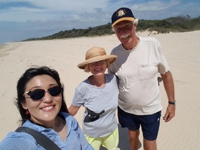 Doogii, Alan and Me at Diamond Head Beach 