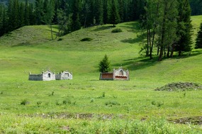 Tombstones in Lake Kanas Geopark