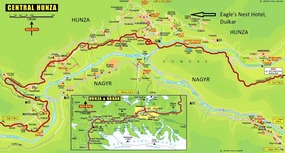 Map of the Hunza and Nagyr Valleys