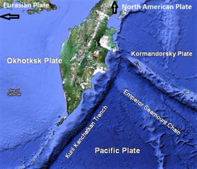 Tectonic Plates Surrounding Kamchatka
