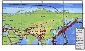 Earthquakes in Russia (c. Wikipedia)