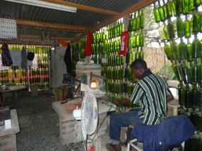 Glass workers at Shanga